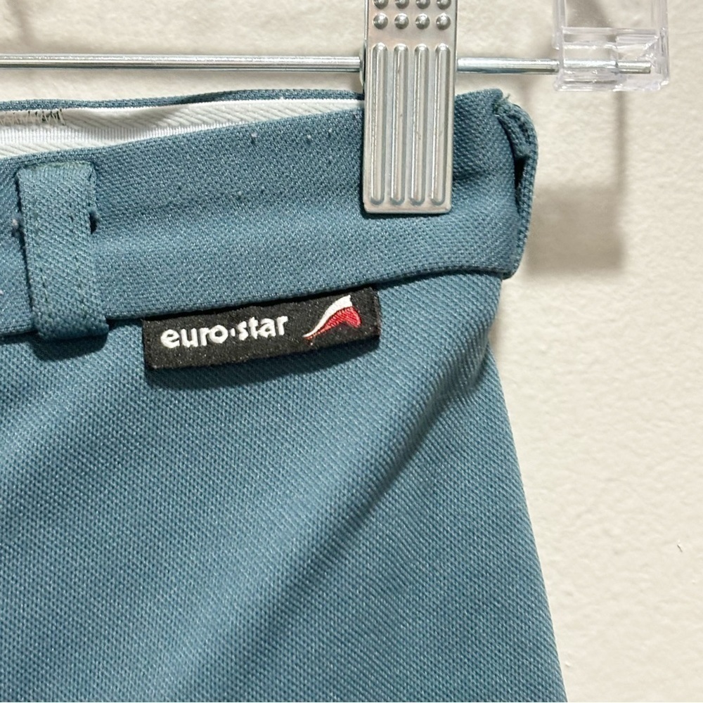 EURO-STAR REITMODEN Blue Leather Riding Breeches Pants Dressage Equestrian 26R - Picture 4 of 8